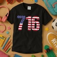 716 New York Area Code Kids T-Shirt thumb 3