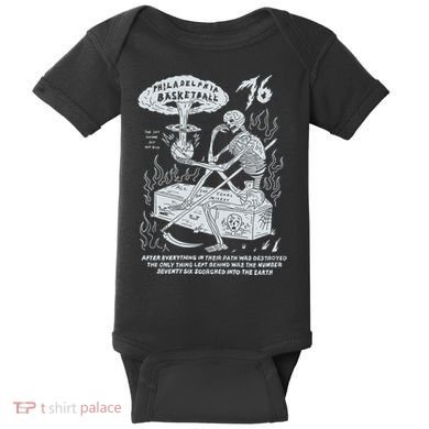 76 Philadelphia Basketball After Everything In Their Path Was Destroyed Baby Bodysuit