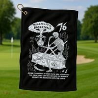 76 Philadelphia Basketball After Everything In Their Path Was Destroyed Golf Towel thumb 1