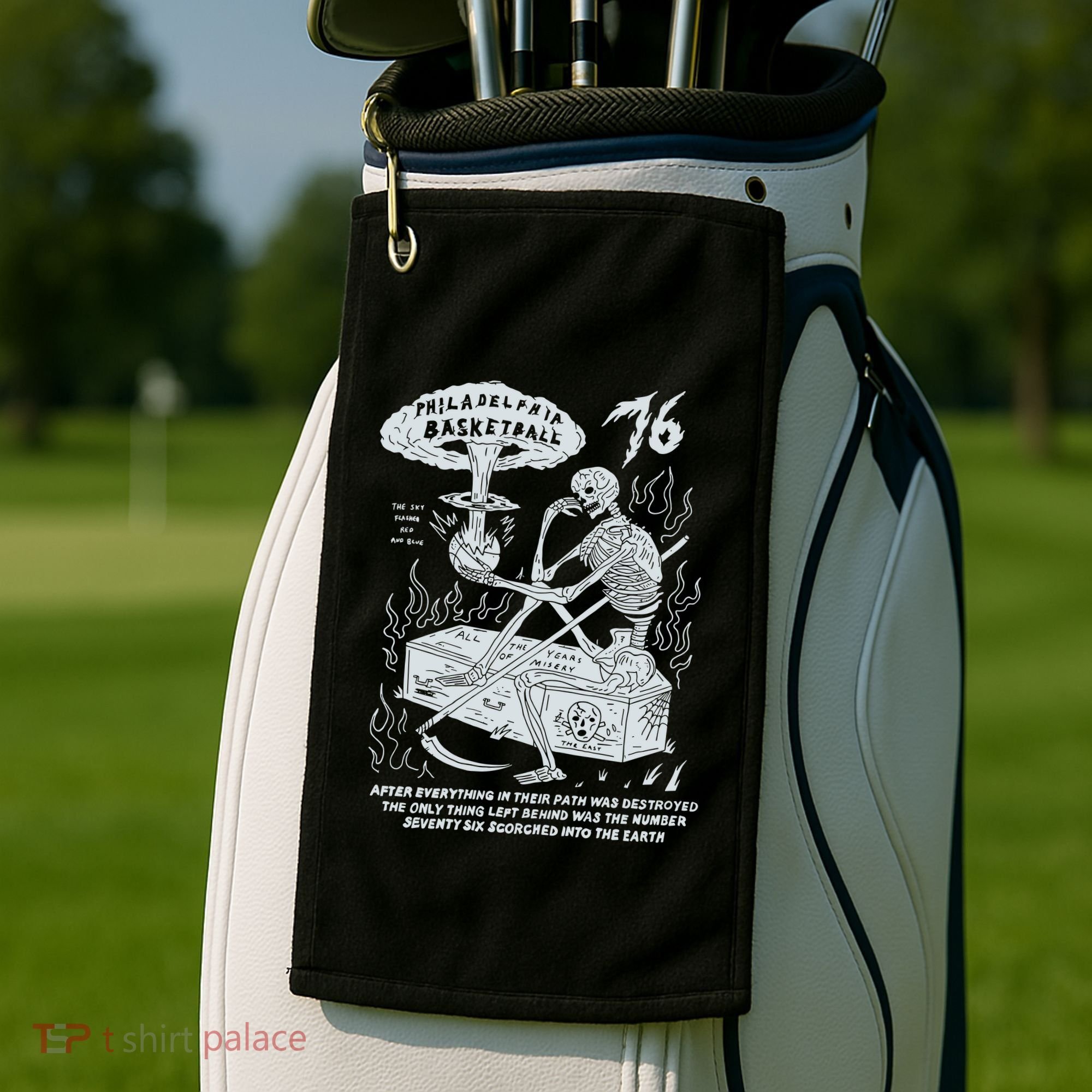 76 Philadelphia Basketball After Everything In Their Path Was Destroyed Golf Towel