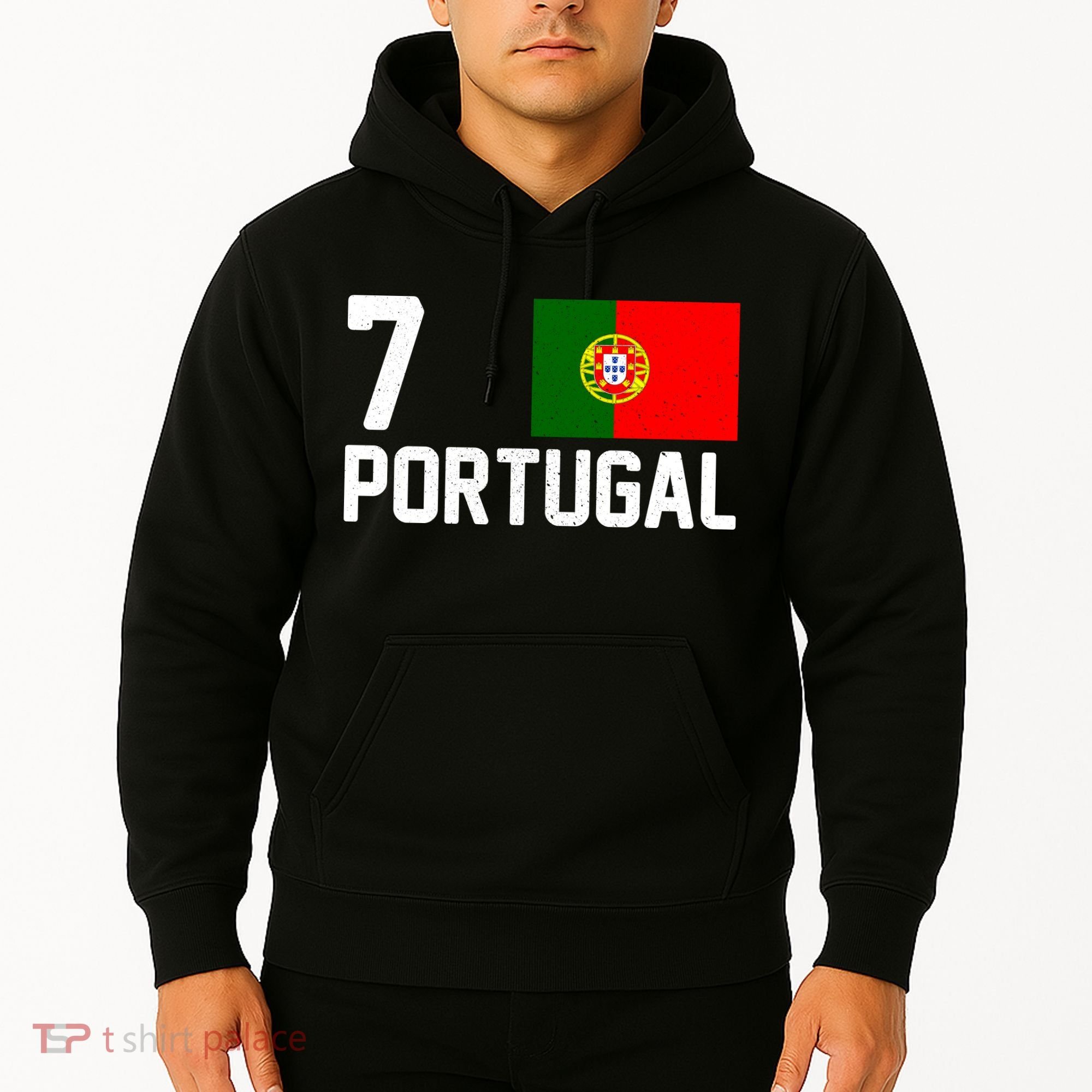 7 Portugal Flag Jersey Soccer Hoodie