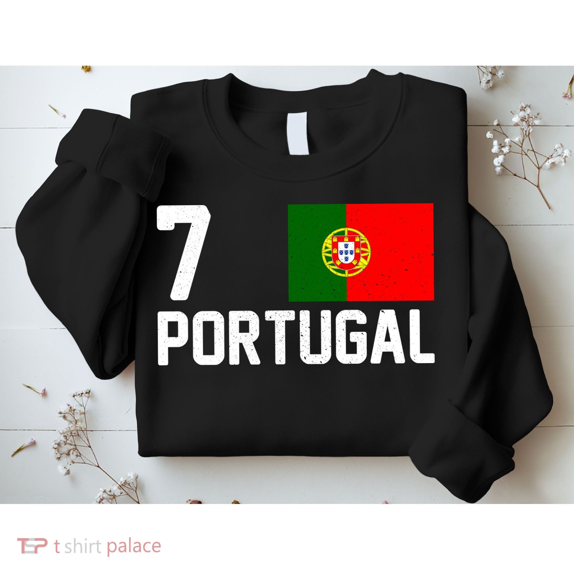7 Portugal Flag Jersey Soccer Sweatshirt