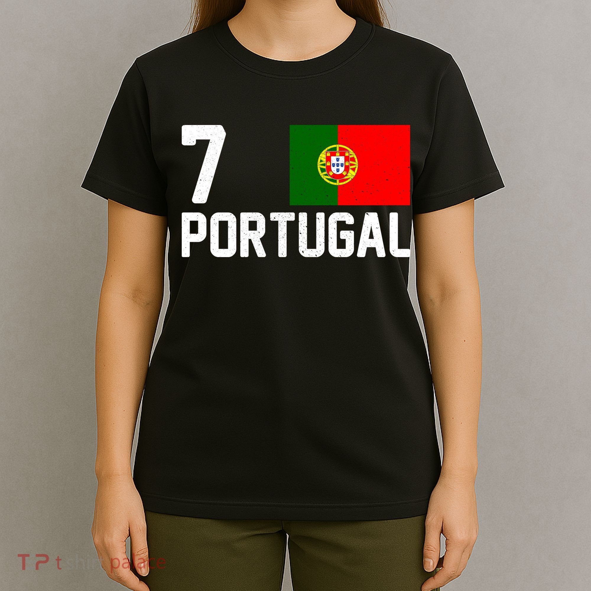 7 Portugal Flag Jersey Soccer T-Shirt