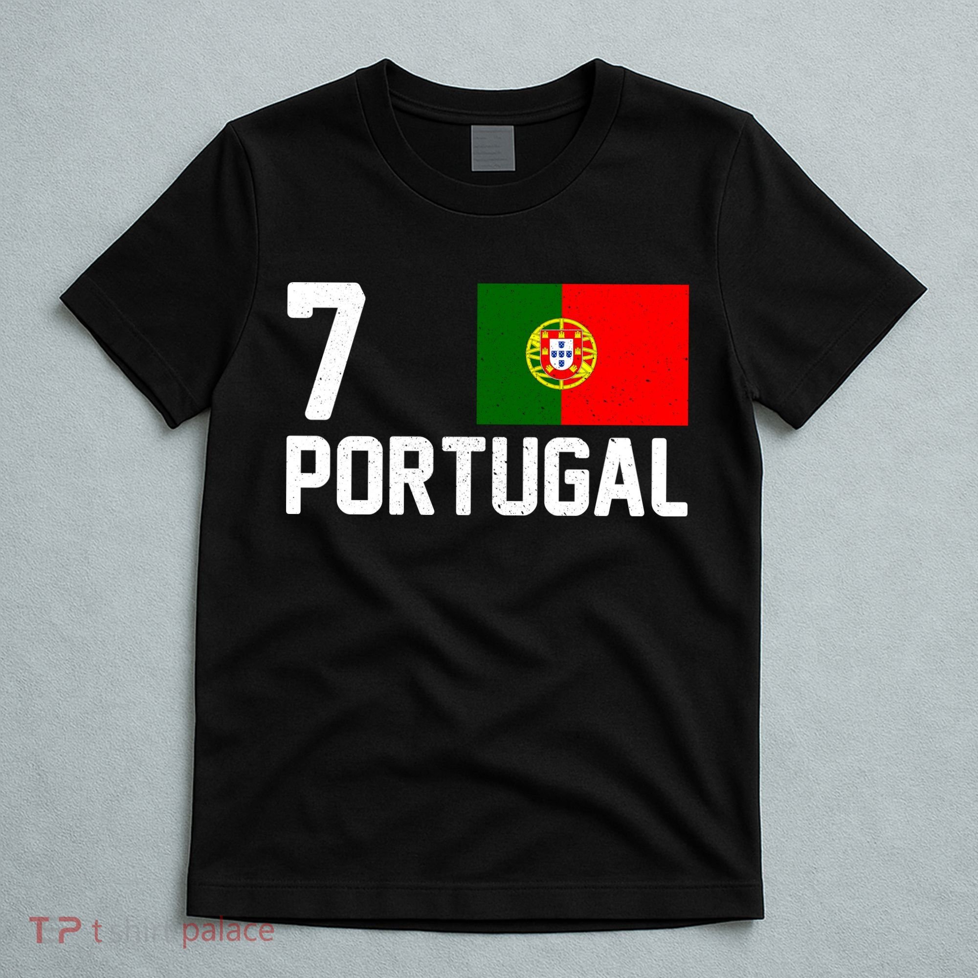 7 Portugal Flag Jersey Soccer T-Shirt