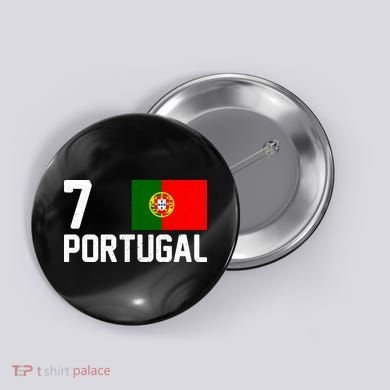 7 Portugal Flag Jersey Soccer Button