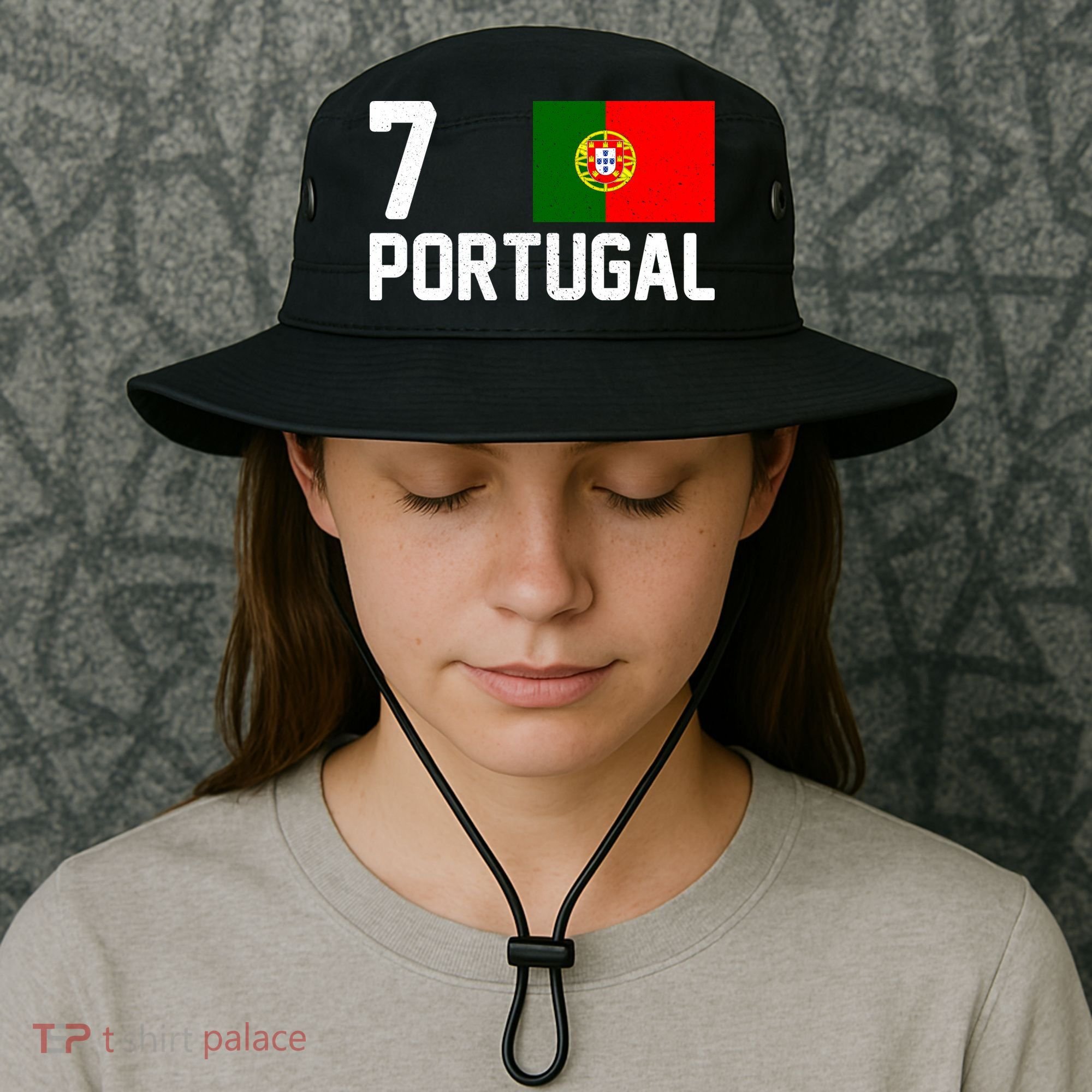7 Portugal Flag Jersey Soccer Bucket Hat