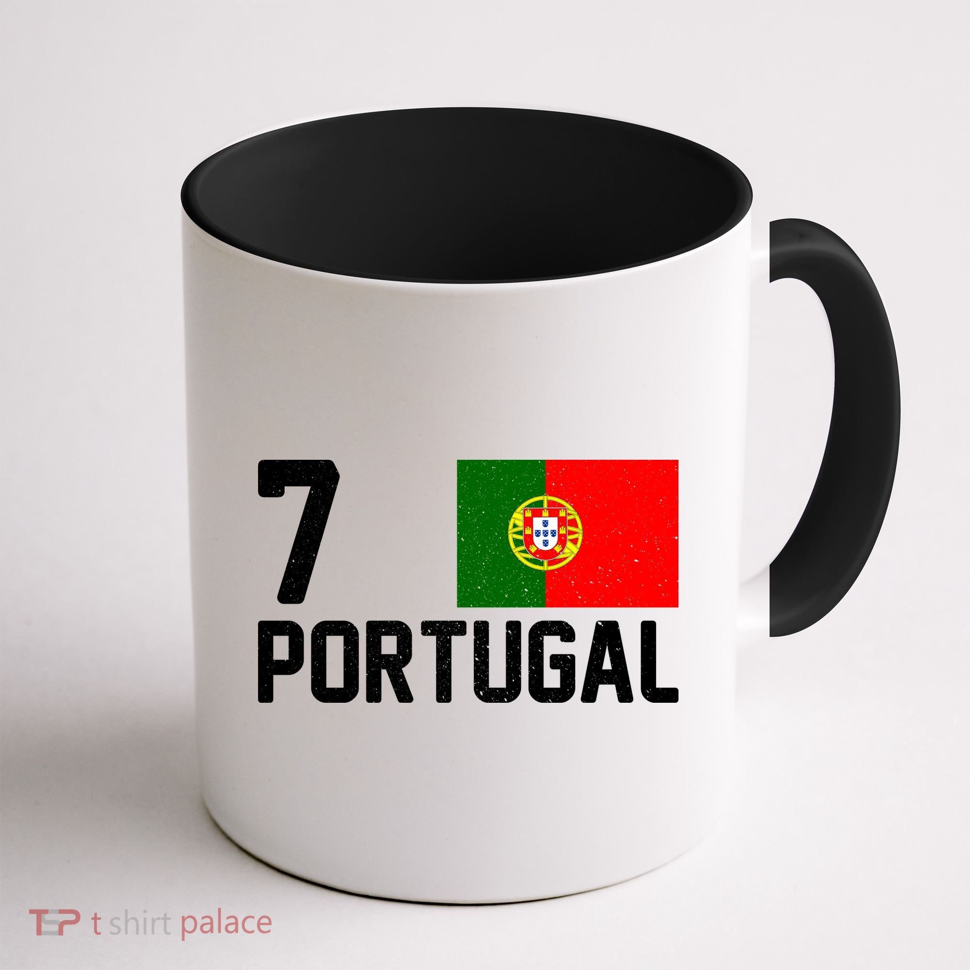 7 Portugal Flag Jersey Soccer Coffee Mug