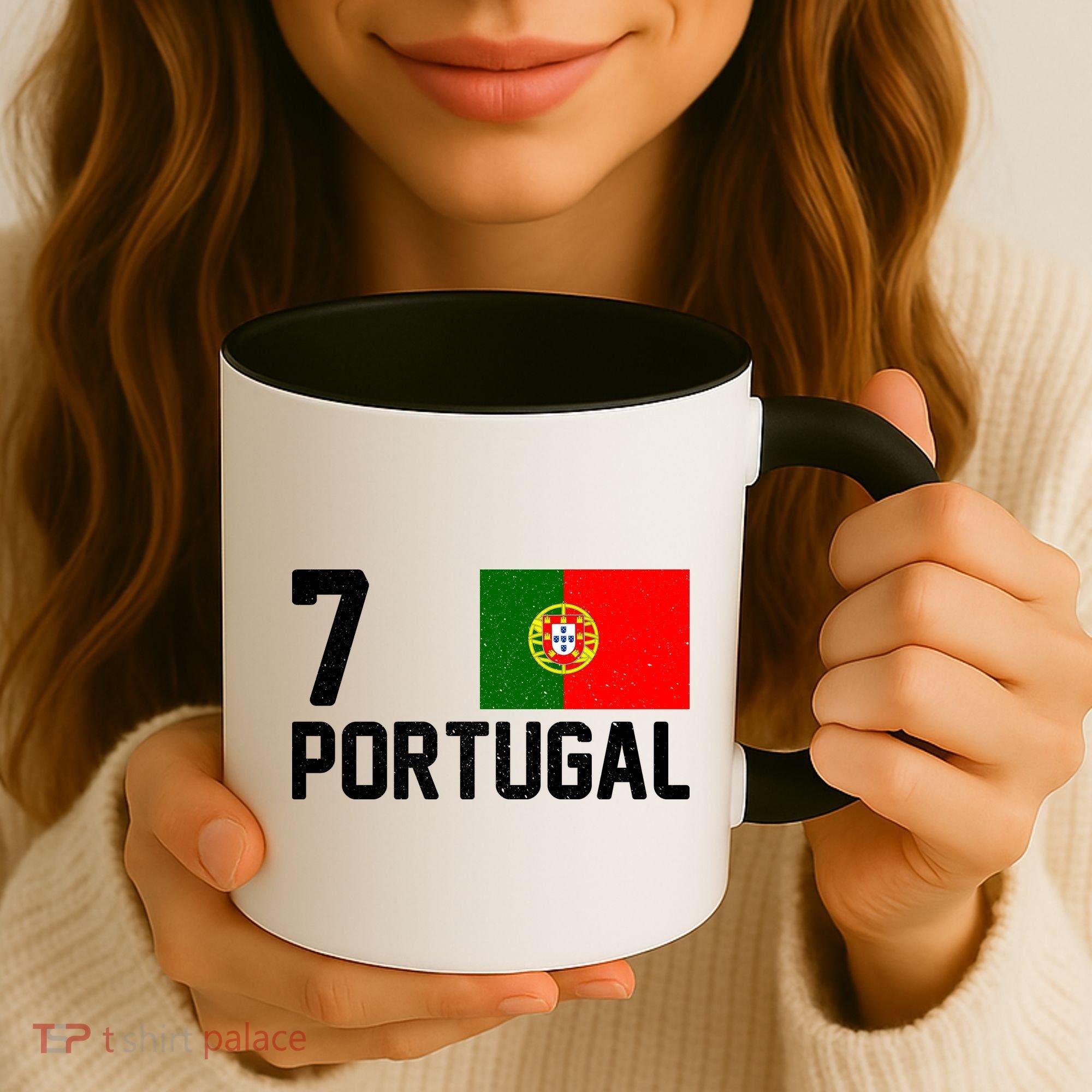 7 Portugal Flag Jersey Soccer Coffee Mug