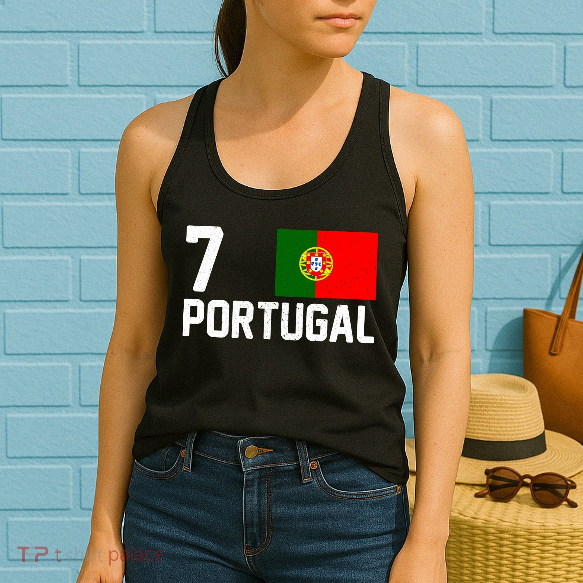 7 Portugal Flag Jersey Soccer Women's Tank Top