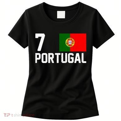 7 Portugal Flag Jersey Soccer Women's T-Shirt