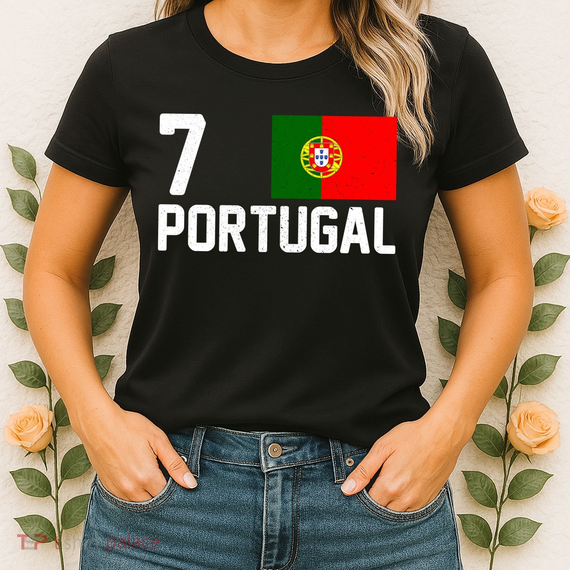 7 Portugal Flag Jersey Soccer Women's T-Shirt