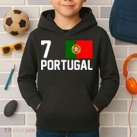 7 Portugal Flag Jersey Soccer Kids Hoodie thumb 2