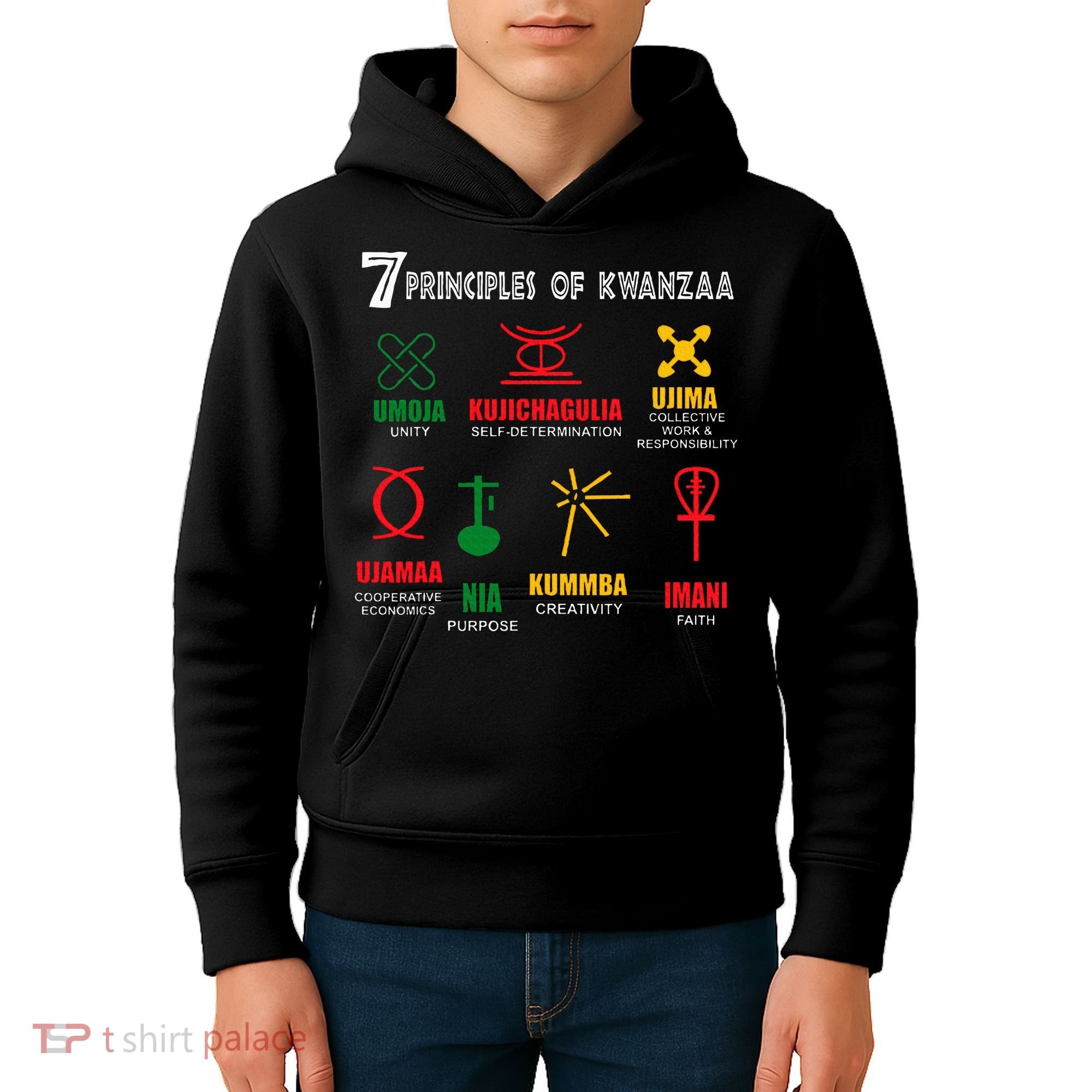 7 Principles Of Kwanzaa Kids Hoodie