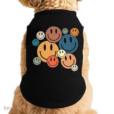 70s Retro Smile Face Cute Happy Peace Smiling Face Doggie Tank