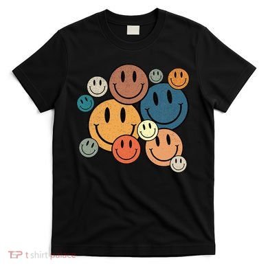 70s Retro Smile Face Cute Happy Peace Smiling Face T-Shirt