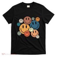 70s Retro Smile Face Cute Happy Peace Smiling Face T-Shirt thumb 0