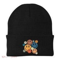 70s Retro Smile Face Cute Happy Peace Smiling Face Beanie thumb 0