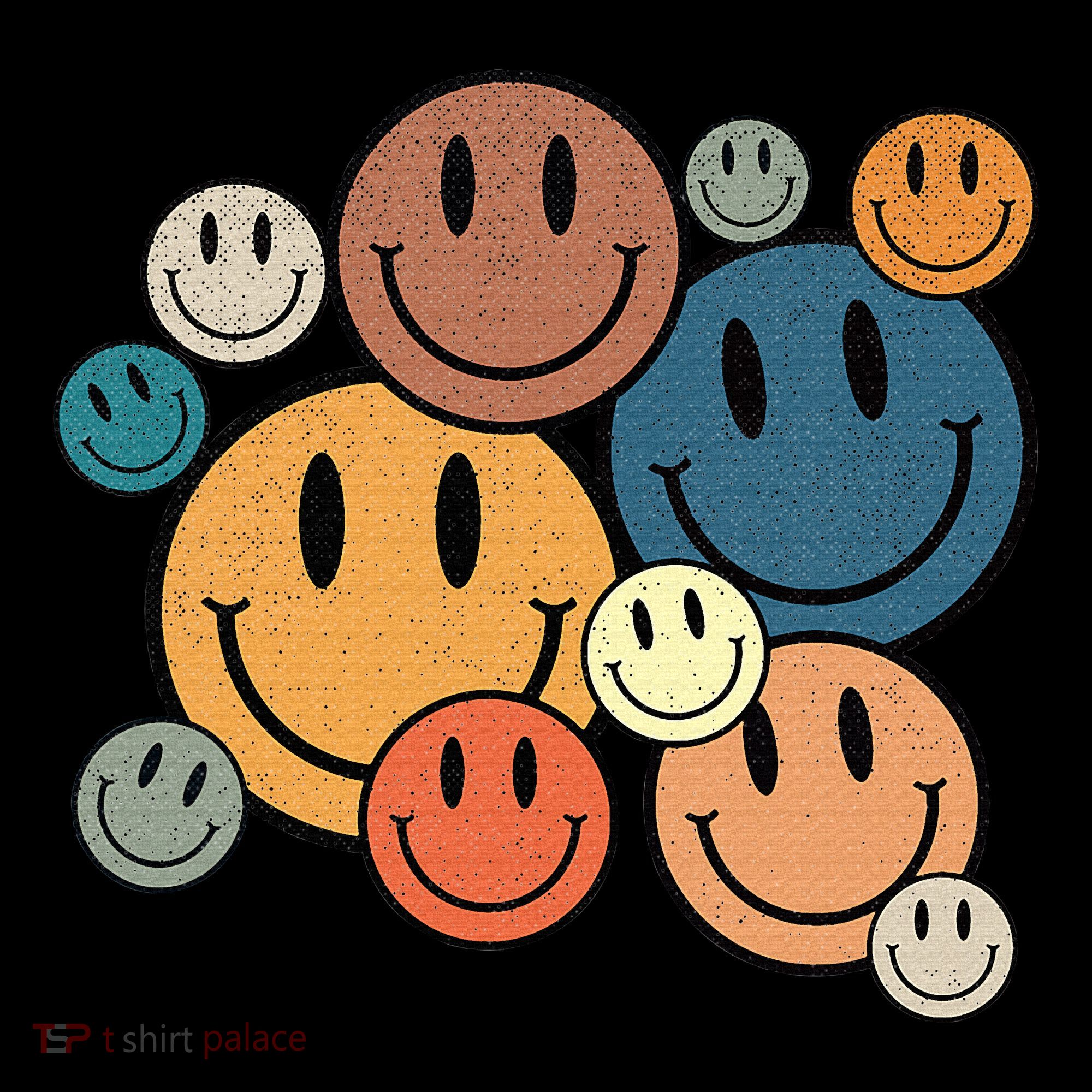 70s Retro Smile Face Cute Happy Peace Smiling Face Women's Hoodie