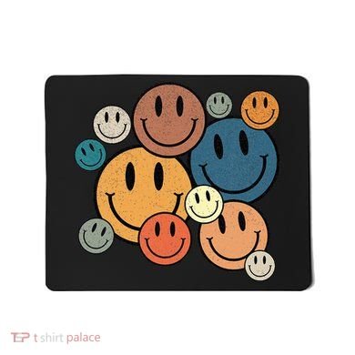 70s Retro Smile Face Cute Happy Peace Smiling Face Mousepad