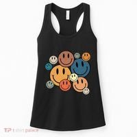 70s Retro Smile Face Cute Happy Peace Smiling Face Women's Tank Top thumb 0