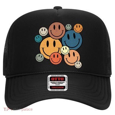 70s Retro Smile Face Cute Happy Peace Smiling Face Hat
