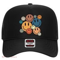 70s Retro Smile Face Cute Happy Peace Smiling Face Hat thumb 0