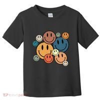 70s Retro Smile Face Cute Happy Peace Smiling Face Toddler T-Shirt thumb 0