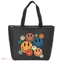 70s Retro Smile Face Cute Happy Peace Smiling Face Tote Bag thumb 0