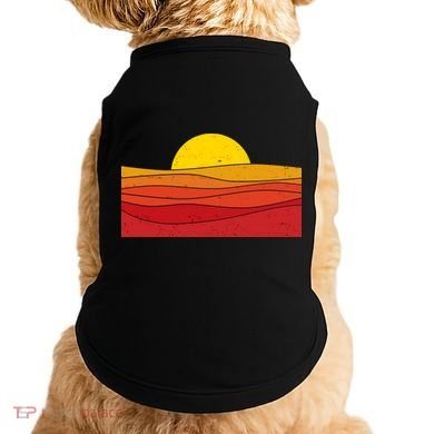 70s Retro Vintage Sunset Doggie Tank
