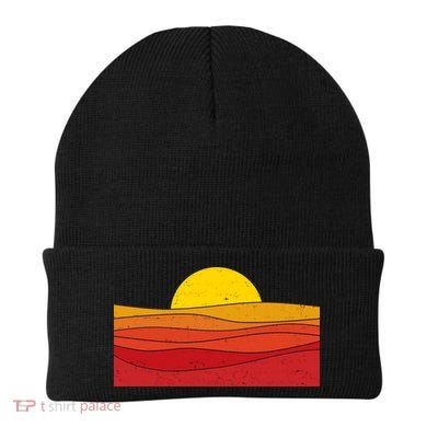 70s Retro Vintage Sunset Beanie
