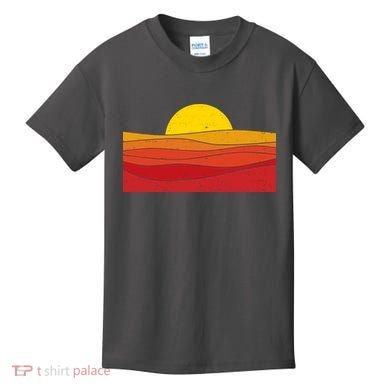 70s Retro Vintage Sunset Kids T-Shirt
