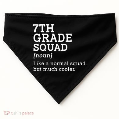 7th Seventh Grade Squad Student Teacher Back To School Gift USA-Made Doggie Bandana