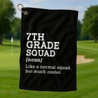 7th Seventh Grade Squad Student Teacher Back To School Gift Golf Towel thumb 1
