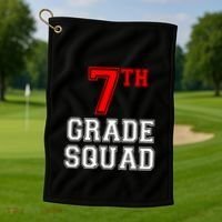 7th Seventh Grade Squad Back To School Teacher Gift Golf Towel thumb 1