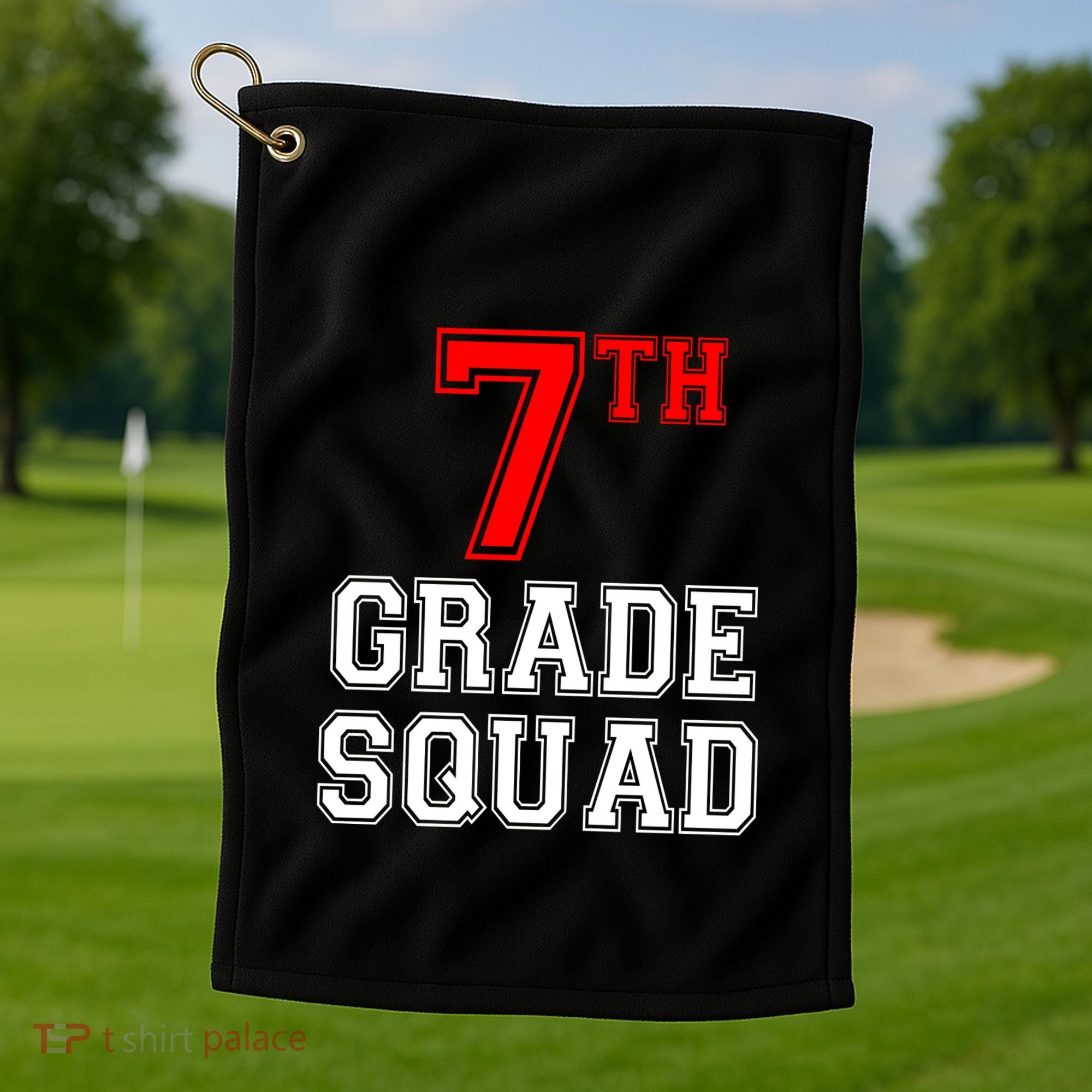 7th Seventh Grade Squad Back To School Teacher Gift Golf Towel