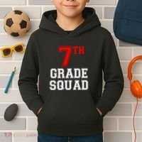 7th Seventh Grade Squad Back To School Teacher Gift Kids Hoodie thumb 2
