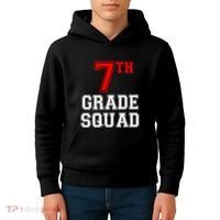 7th Seventh Grade Squad Back To School Teacher Gift Kids Hoodie thumb 4