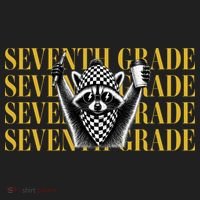 7th Seventh Grade Funny Raccoon Back To School Beanie thumb 2