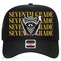 7th Seventh Grade Funny Raccoon Back To School Hat thumb 0