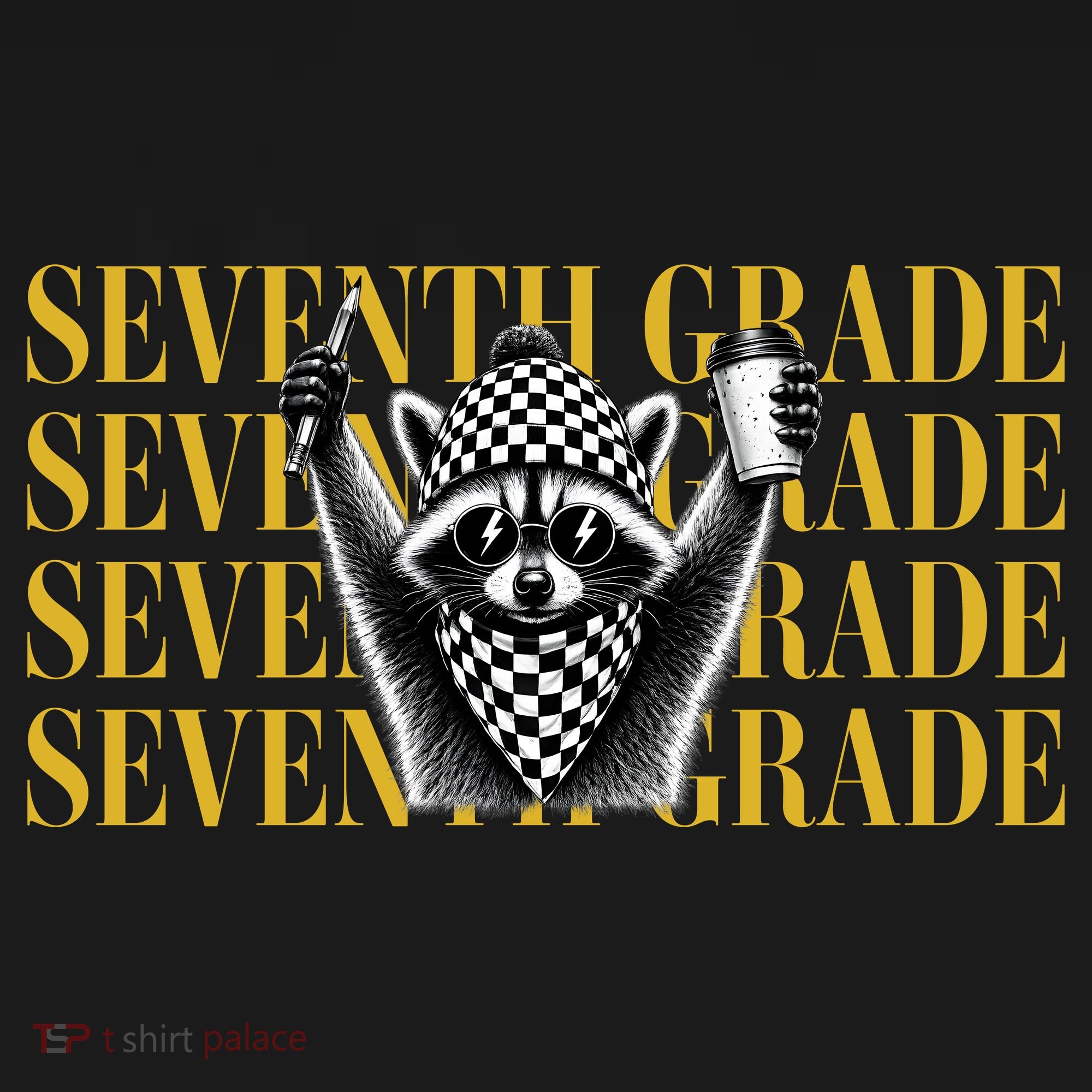 7th Seventh Grade Funny Raccoon Back To School Kids Sweatshirt