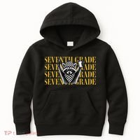 7th Seventh Grade Funny Raccoon Back To School Kids Hoodie thumb 0