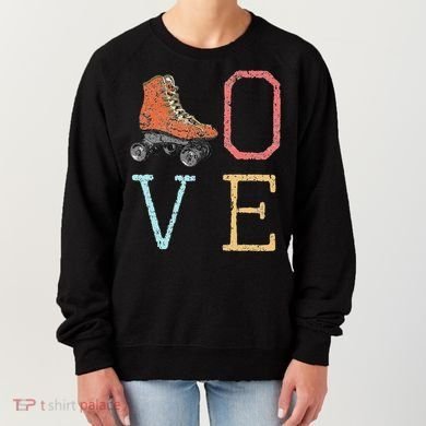 70s Skate Love Vintage Retro Roller Skating Gift Women's Sweatshirt