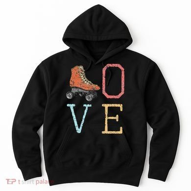 70s Skate Love Vintage Retro Roller Skating Gift Hoodie