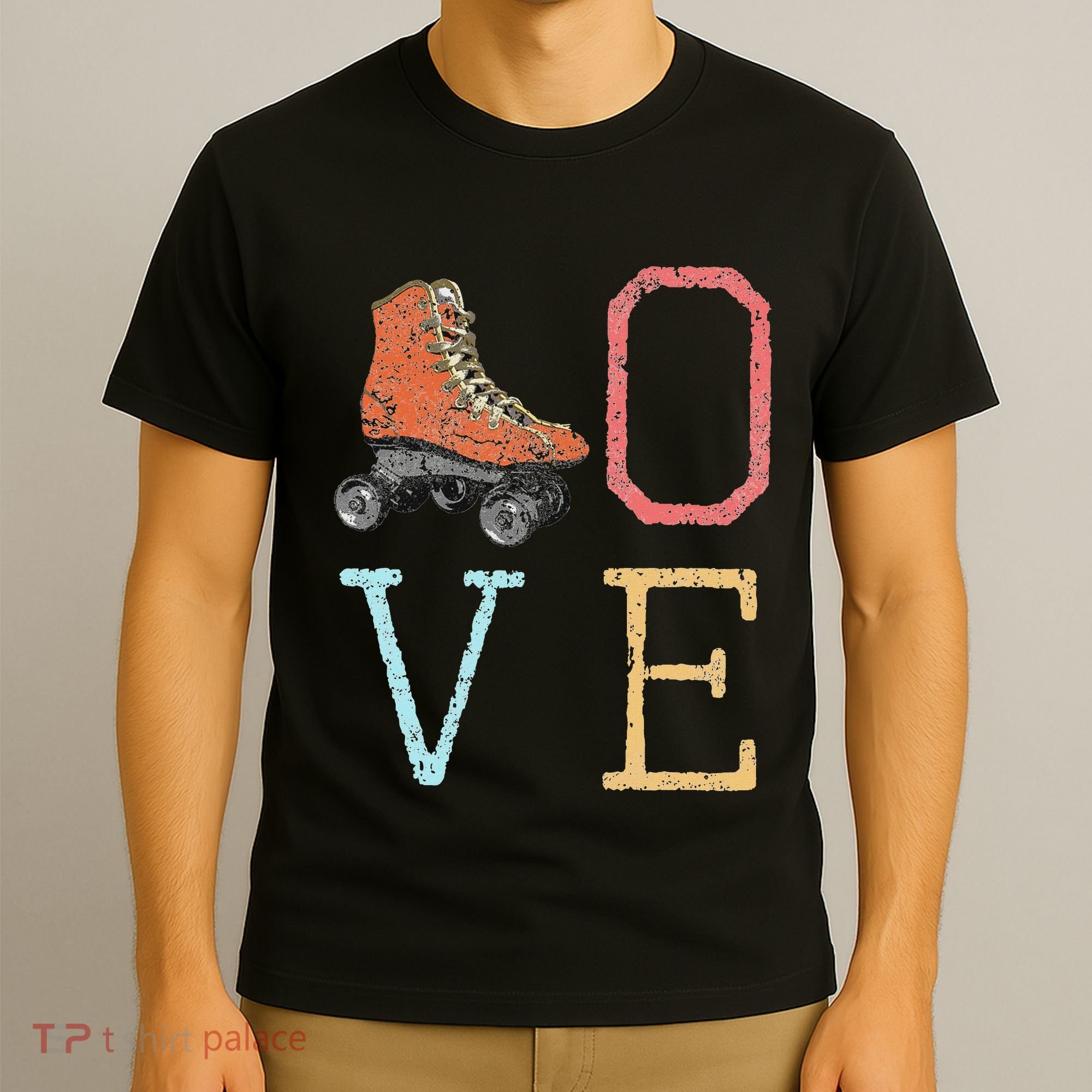 70s Skate Love Vintage Retro Roller Skating Gift T-Shirt