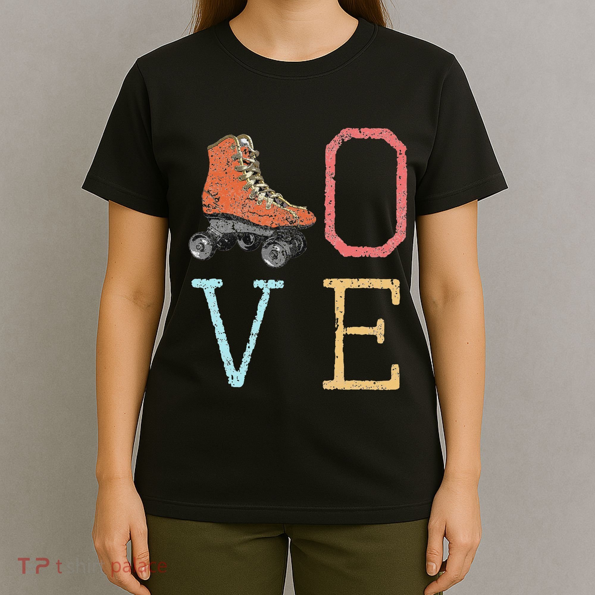 70s Skate Love Vintage Retro Roller Skating Gift T-Shirt
