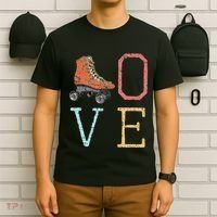 70s Skate Love Vintage Retro Roller Skating Gift T-Shirt thumb 6