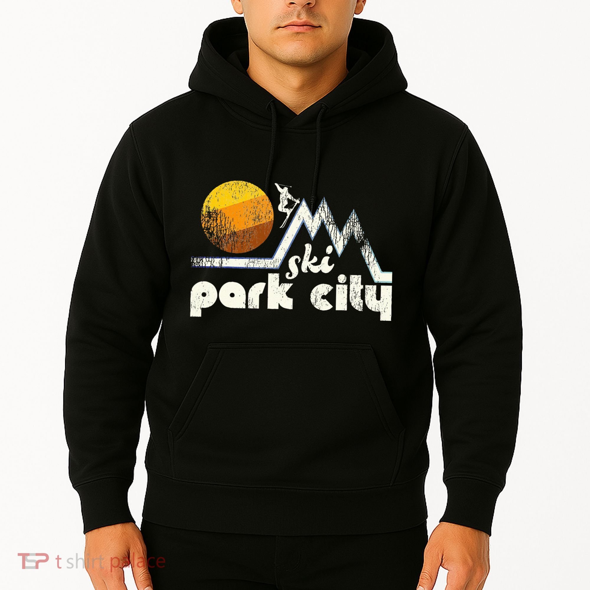 70s Style Ski Park City Utah Hoodie