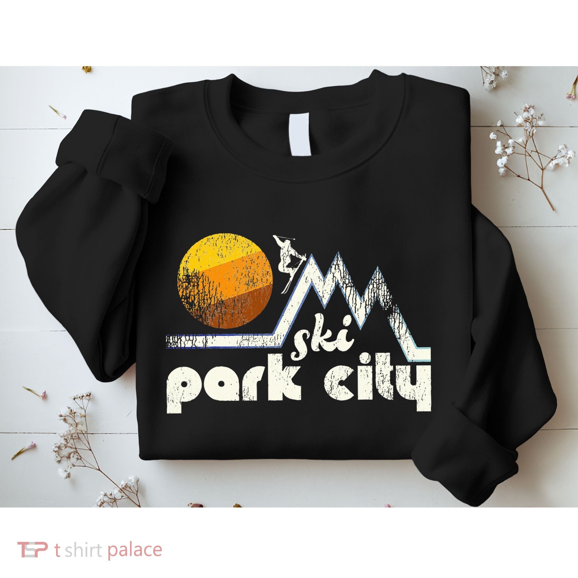 70s Style Ski Park City Utah Sweatshirt