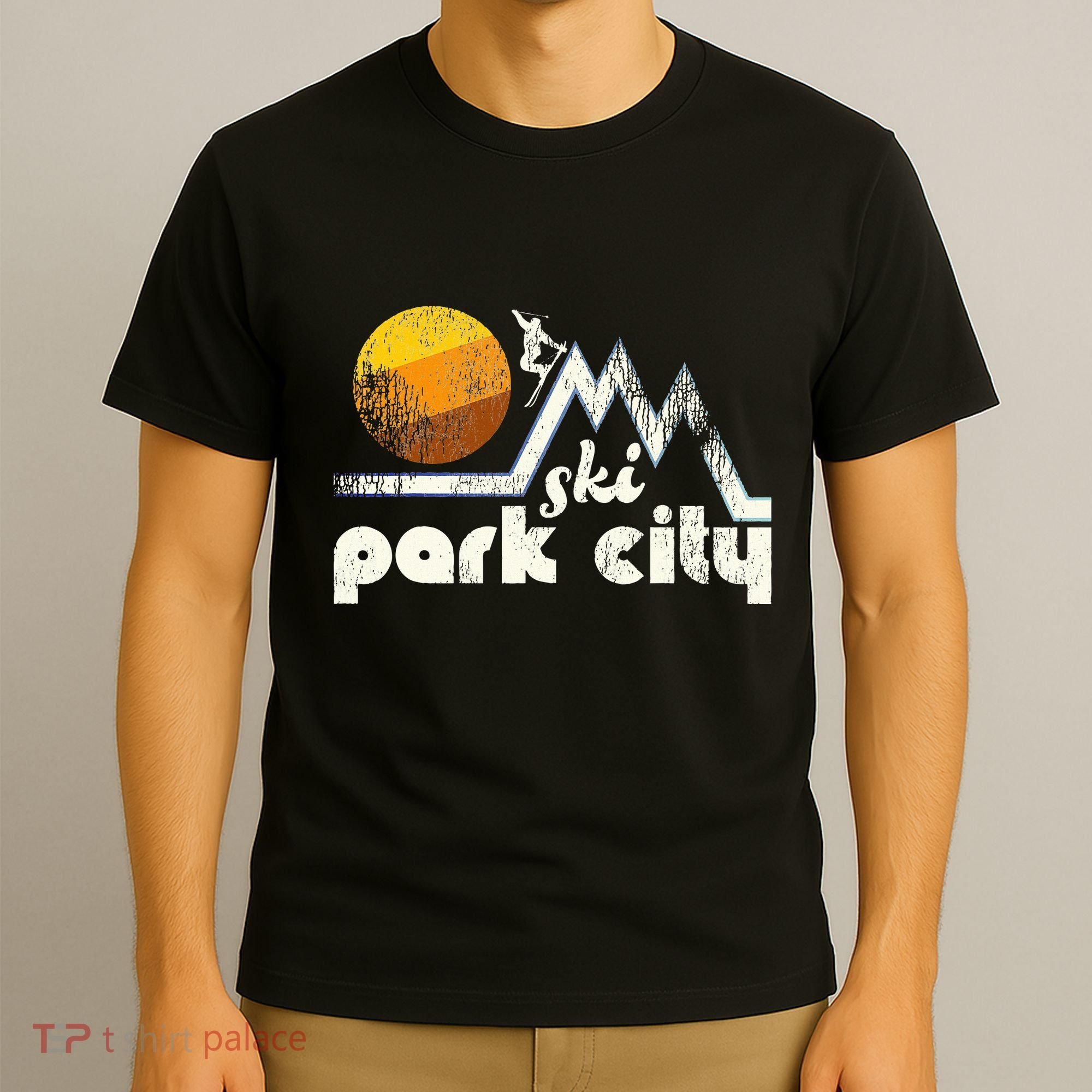 70s Style Ski Park City Utah T-Shirt