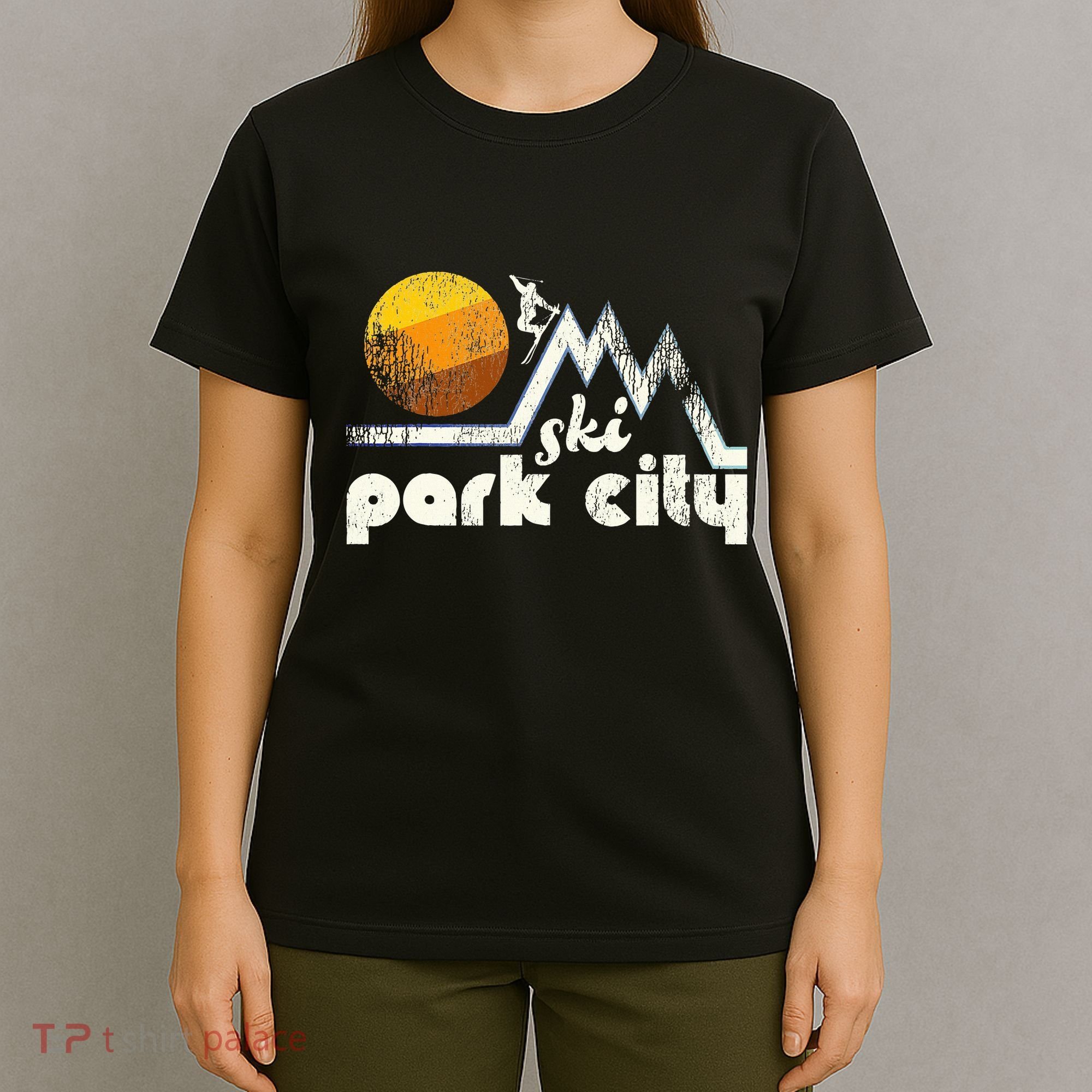 70s Style Ski Park City Utah T-Shirt